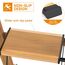 KULACO Klapptritt, Trittleiter 2 Stufen Klappbar, Aluminium Klappleiter, Tragbare Stufenleiter, Rutschfeste Haushaltsleiter bis 150 kg, Multifunktionsleiter Holzmaserung Design für Küche, Bad, Camping