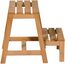 dobar® green label 29730FSC Multifunktionshocker Massivholz | Tritthocker zweistufig | Leiterhocker | Klapptritt für Haushalt| Leiterhocker Klappbar | 53 x 38 x 45 cm | Buchenholz geölt | Natur