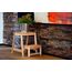 dobar® green label 29730FSC Multifunktionshocker Massivholz | Tritthocker zweistufig | Leiterhocker | Klapptritt für Haushalt| Leiterhocker Klappbar | 53 x 38 x 45 cm | Buchenholz geölt | Natur