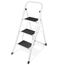 Lefeld 3-Stufige Trittleiter klappbar Klappstufen Klapptritt Stehleiter Leiter faltbar Tritthocker Trittbrett 300 x 200 mm, Belastbar bis 150 KG, ideal für Gewerbe und Haushalt, 613309