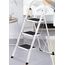 3 Stufen Klappleiter Trittleiter Klappbar Tragbare kompakte Leiter Rutschfeste Matte Einfache Aufbewahrung Stehleiter für Home Kitchen Office DIY 150 kg max Belastung
