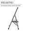 WENKO Leichte Aluminium Trittleiter mit 1 Stufe für 25 cm höheren Stand, rutschsichere XXL-Stufen, Design Klapptrittleiter, TÜV Süd Zertifiziert, 44 x 74 x 5,5 cm, Silber matt