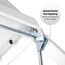 Lefeld 3-Stufige Trittleiter klappbar Klappstufen Klapptritt Stehleiter Leiter faltbar Tritthocker Trittbrett 300 x 200 mm, Belastbar bis 150 KG, ideal für Gewerbe und Haushalt, 613309