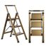 XinSunho 3-stufige Leiter, Aluminium 3-stufiger Hocker mit einziehbarem Handlauf und rutschfestem breitem Pedal, Klapphocker-Leiter, 3 Stufen, 150 kg Sicherheit, Haushaltsleiter