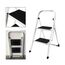 2 Stufen Klappleiter Trittleiter Klappbar Tragbare kompakte Leiter Rutschfeste Matte Einfache Aufbewahrung Stehleiter für Home Kitchen Office DIY 150 kg max Belastung