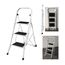 3 Stufen Klappleiter Trittleiter Klappbar Tragbare kompakte Leiter Rutschfeste Matte Einfache Aufbewahrung Stehleiter für Home Kitchen Office DIY 150 kg max Belastung