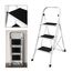 3 Stufen Klappleiter Trittleiter Klappbar Tragbare kompakte Leiter Rutschfeste Matte Einfache Aufbewahrung Stehleiter für Home Kitchen Office DIY 150 kg max Belastung
