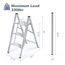 KINGRACK Stufenleiter, Trittleiter Stufen, Klapptrittleiter mit Handlauf, rutschfeste Haushaltsleiter mit Klappsicherung, Aluminium Tritthocker (3 Stufen, Silber)