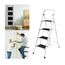 4 Stufen Klappleiter Trittleiter Klappbar Tragbare kompakte Leiter Rutschfeste Matte Einfache Aufbewahrung Stehleiter für Home Kitchen Office DIY 150 kg max Belastung