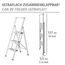 WENKO Leichte Aluminium Trittleiter mit 3 Stufen für 75 cm höheren Stand, rutschsichere XXL-Stufen, Design Klapptrittleiter, TÜV Süd Zertifiziert, 44 x 127 x 5,5 cm, Weiß