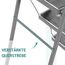 Ribelli Trittleiter 3 Stufen Leiter Klapptritt Klappleiter Klapptreppe Tritt Haushaltstritt Stehleiter Sprossenleiter klappbar faltbar bis 150 kg (3 Stufen, Silber/schwarz)