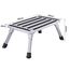 HDM 47x30x23cm Aluminium Klapptritt Trittleiter 1 Stufe Arbeitsplattform Max Belastung 150 kg für Küche,Bad,Camping und mehr, faltbar Hocker Leiter mit Anti-rutsch Matte