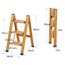 KULACO Klappleiter, Trittleiter 3 Stufen Klappbar, Aluminium Klapptritt, Tragbare Stufenleiter, Rutschfeste Haushaltsleiter bis 150 kg, Multifunktionsleiter Holzmaserung Design für Küche, Bad, Camping