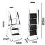 4 Stufen Klappleiter mit Handlauf Trittleiter Klappbar Tragbare kompakte Leiter Rutschfeste Matte Einfache Aufbewahrung Stehleiter für Home Kitchen Office DIY 150 kg max Belastung