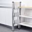 KINGRACK Stufenleiter, Trittleiter Stufen, Klapptrittleiter mit Handlauf, rutschfeste Haushaltsleiter mit Klappsicherung, Aluminium Tritthocker (3 Stufen, Silber)