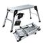 ???????????????????????????????????? Arbeitsplattform CF-107A | ???? ???????????????????? ???????????????????????????????? - Alu Leiter - Klappbar - Bis 150 kg - Arbeitsbühne mit Plattform - Trittleiter - Werkbank - Klappleiter (Silber/Schwarz)