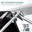 Trittleiter 3 Stufen Leiter Klapptritt Klappleiter Klapptreppe Tritt Haushaltstritt Stehleiter Sprossenleiter klappbar faltbar bis 150 kg (3 Stufen, Silber)