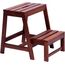 dobar® Green Label 29731FSC Multifunktionshocker Massivholz | Tritthocker zweistufig | Leiterhocker | Klapptritt für Haushalt| Leiterhocker Klappbar | 53 x 38 x 45 cm | Buchenholz geölt | Dunkelbraun