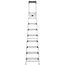 Hailo ProfiStep XXL Sicherheitsleiter, faltbar, Aluminium, 8 Stufen, extra breit