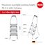 Hailo LivingStep Comfort, Alu-Klapptritt, 3 Stufen, hoher Sicherheitshaltebügel, Füße mit Soft-Grip-Sohlen, belastbar bis 150 kg, 4303-201