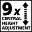 Einhell Benzin-Rasenmäher GC-PM 46/4 S (2 kW, bis 1400 m≤, 4-Takt-Motor, 46 cm Schnittbreite, 50 L Fangsack, abschaltbarer Hinterradantrieb, 9-stufige zentrale Schnitthöhenverstellung 30-80 mm)