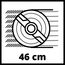 Einhell Benzin-Rasenmäher GC-PM 46/4 S (2 kW, bis 1400 m≤, 4-Takt-Motor, 46 cm Schnittbreite, 50 L Fangsack, abschaltbarer Hinterradantrieb, 9-stufige zentrale Schnitthöhenverstellung 30-80 mm)