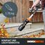 WORX WG543E Nitro Profi Akku-Laubbläser Leafjet 20V - leistungsstarker bürstenloser Motor - Luftgeschwindigkeit 209km/h – Luftmenge 696m³/h - leicht & kompakt - inkl. 4Ah PowerShare Akku & Ladegerät