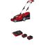Einhell Akku-Rasenmäher GE-CM 36/41 Li Power X-Change (Lithium-Ionen, bürstenloser Elektromotor, 6-stufige zentrale Schnitthöhenverstellung, inkl. 2x 4,0 Ah Akkus und Twincharger)
