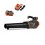 FUXTEC Akku Laubbläser 20V FX-E1LB20 - Inklusive 1 x Li-Ion 4Ah-Akku und 2,4A Ladestation - Laubgebläse zum Entfernen von Laub für Garten, Gehweg und Einfahrt - Leise - bis 38m/s