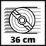 Einhell Elektro-Rasenmäher GC-EM 1500/36 (1500 W Carbon Power Motor, 36 cm Schnittbreite, 38 L Fangbox, für 600 m² Rasenflächen, Schnitthöhe 25-65 mm)
