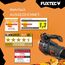 FUXTEC Akku Laubbläser 20V FX-E1LB20 - Inklusive 1 x Li-Ion 4Ah-Akku und 2,4A Ladestation - Laubgebläse zum Entfernen von Laub für Garten, Gehweg und Einfahrt - Leise - bis 38m/s