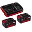 Einhell Akku-Rasenmäher GE-cm 36/34-1 Li Power X-Change (Lithium-Ionen, 5-stufige zentrale Schnitthöhenverstellung, Verstellbarer Führungsholm, inkl. 2X 3,0 Ah Akkus und Twincharger)