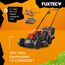 FUXTEC Akku Rasenmäher 40V (2x20V) E1RM20 inkl. 2x20V Li-Ion Batterie 2Ah & Doppel-Ladegerät – Schnittbreite 33cm, Variable Schnitthöhe