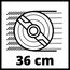 Einhell Elektro Rasenmäher GC-EM 1536 (1.500W, 36cm Schnittbr., 38L Fangbox, 25-65mm Schnitth., klappb. Führungsholm, leicht und robust) Schwarz, Rot