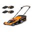 LawnMaster CLMF4841E Akku-Rasenmäher 48V Max 2x24V 4.0Ah Batterie, 41cm 450m² Mulchen 42L, 22-72mm 6-Stufige Schnitthöhenverstellung