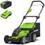 Greenworks 40V Kabelloser 40V Akku-Rasenmäher für Flächen bis zu 500 m² mit 41cm Schnittbreite G40LM41, 50L Sack, 3 Jahre Garantie mit 40V 4Ah Lithium-Ionen-Akku & 2A Universal Ladegerät Kit GSK40B4
