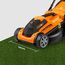 LawnMaster CLMF2434G Akku-Rasenmäher 24V Max 2x4.0Ah Batterie, 34cm, 300m² Mulchen 32L, 20-70mm 6-Stufige Schnitthöhenverstellung
