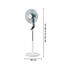 Rowenta Standventilator Turbo Silence Extreme, 4 Geschwindigkeitsstufen, Nachtmodus, Turbostufe, automatische Oszillation, bis zu 80 m³/Min. Luftzirkulation, Ventilator leise, weiß/schwarz, VU5640