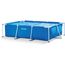 Intex Rectangular Frame Pool - Aufstellpool, Blau - 220 x 150 x 60 cm Cover - Poolabdeckplane - Blau, 300 x 200 x 20 cm - Für Frame