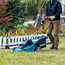Makita Akku-Rasenmäher (2 x 18 V, ohne Akku + Ladegerät, ohne Akku, ohne Ladegerät) DLM431Z, Blau, Silber