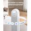 Dreo Smart 20dB Leiser Turmventilator, 10 m Wurfweite 4 Geschwindigstufen 4 Modi 8 Std. Timer 90° oszillierende Ventilator mit Kühlung WLAN & Fernbedienung für Schlafzimmer, Nomad OneS, Weiß