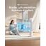 Dreo Smart 20dB Leiser Turmventilator, 10 m Wurfweite 4 Geschwindigstufen 4 Modi 8 Std. Timer 90° oszillierende Ventilator mit Kühlung WLAN & Fernbedienung für Schlafzimmer, Nomad OneS, Weiß