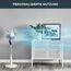 Rowenta Standventilator Turbo Silence Extreme, 4 Geschwindigkeitsstufen, Nachtmodus, Turbostufe, automatische Oszillation, bis zu 80 m³/Min. Luftzirkulation, Ventilator leise, weiß/schwarz, VU5640