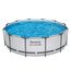 Bestway® Steel Pro MAX™ Aufstellpool-Set mit Filterpumpe Ø 366 x 100 cm, lichtgrau, rund