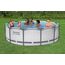 Bestway® Steel Pro MAX™ Aufstellpool-Set mit Filterpumpe Ø 366 x 100 cm, lichtgrau, rund
