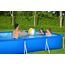 Bestway Steel Pro Framepool ohne Pumpe, eckig, 300 x 201 x 66 cm, 56404-19, Blau