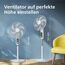 Philips Standventilator Serie 1000 - Leistungsstark & Leise, 38 dB, Höhenverstellbar, Neigbar, Oszillation, Timer, Weiß (CX1220/00)