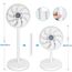 LeaderPro 2in1 DC Motor Standventilator - Ventilator Leise 12.8dB 3D Oszillierend mit Fernbedienung/Energie Sparen/Turbo Luftzirkulator Raumventilator