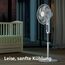 Philips Standventilator Serie 1000 - Leistungsstark & Leise, 38 dB, Höhenverstellbar, Neigbar, Oszillation, Timer, Weiß (CX1220/00)