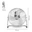 TROTEC Bodenventilator TVM 18 – 100 Watt, Neigungswinkel 110°, 3 Stufen, Ø 45 cm, kippfester Stand, leise, Silber